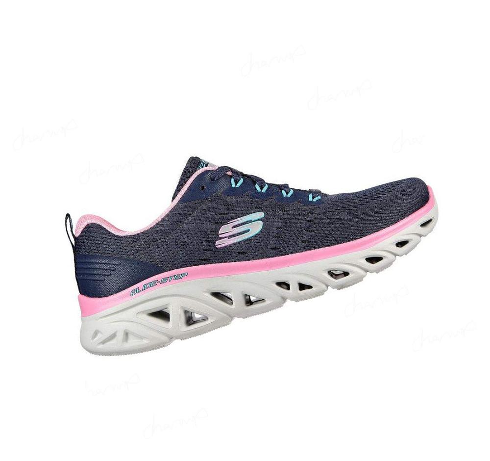 Zapatillas Deportivos Skechers Glide-Step Deporte - Fresh Charm Mujer Azul Marino Rosas | 6809D_AR