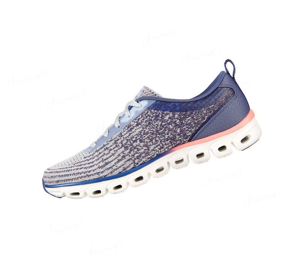 Zapatillas Deportivos Skechers Glide-Step Deporte - Head Start Mujer Gris Moradas | A1A8C_AR