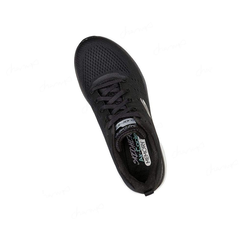 Zapatillas Deportivos Skechers Glide-Step Deporte - New Facets Mujer Negras Blancas | A1T3B_AR