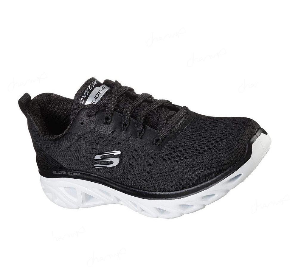 Zapatillas Deportivos Skechers Glide-Step Deporte - New Facets Mujer Negras Blancas | A1T3B_AR