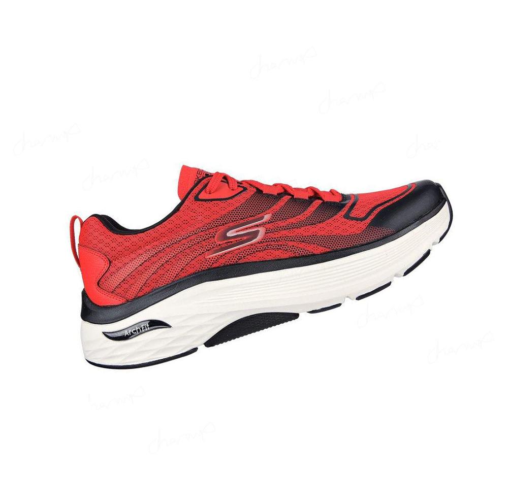 Zapatillas Deportivos Skechers Max Cushioning Arch Fit: Enigma Hombre Rojas Negras | 6389E_AR