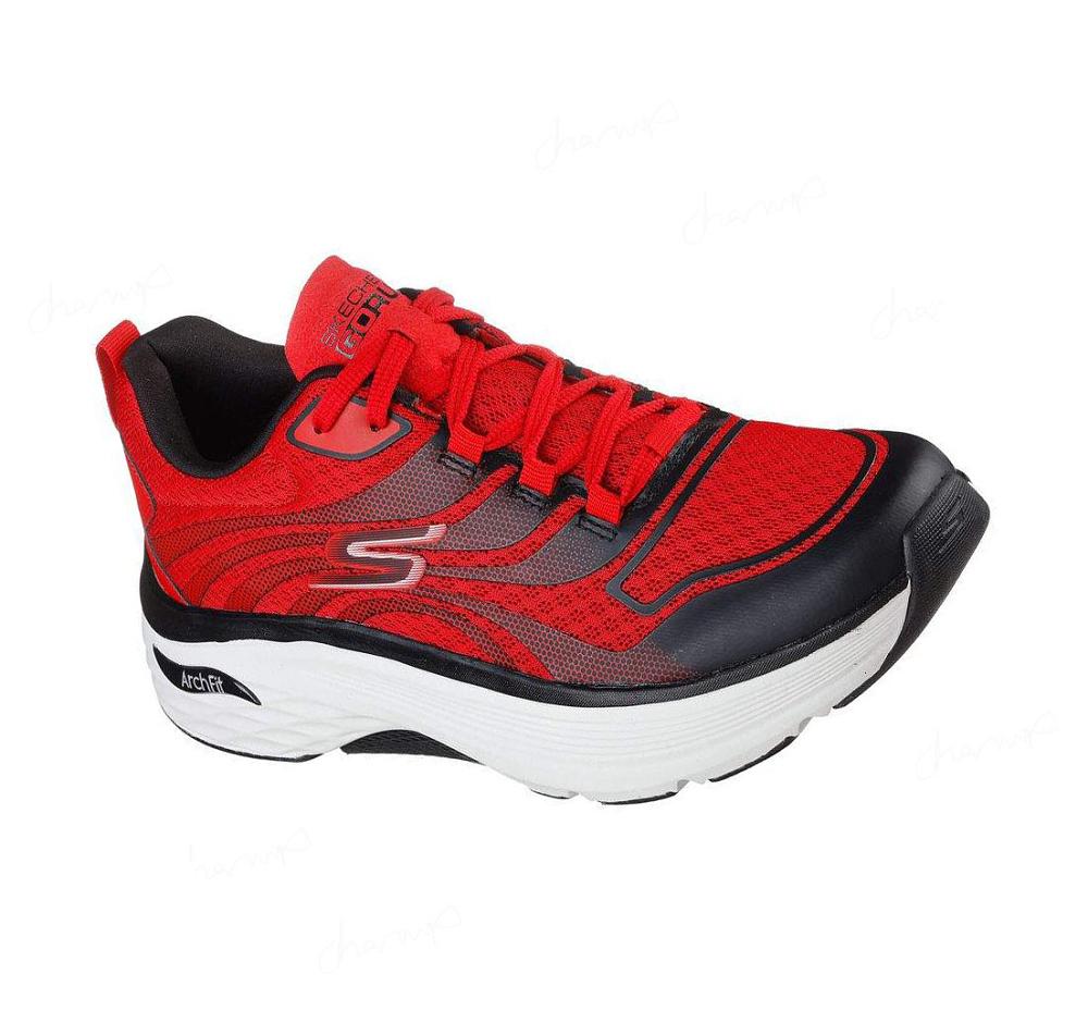 Zapatillas Deportivos Skechers Max Cushioning Arch Fit: Enigma Hombre Rojas Negras | 6389E_AR