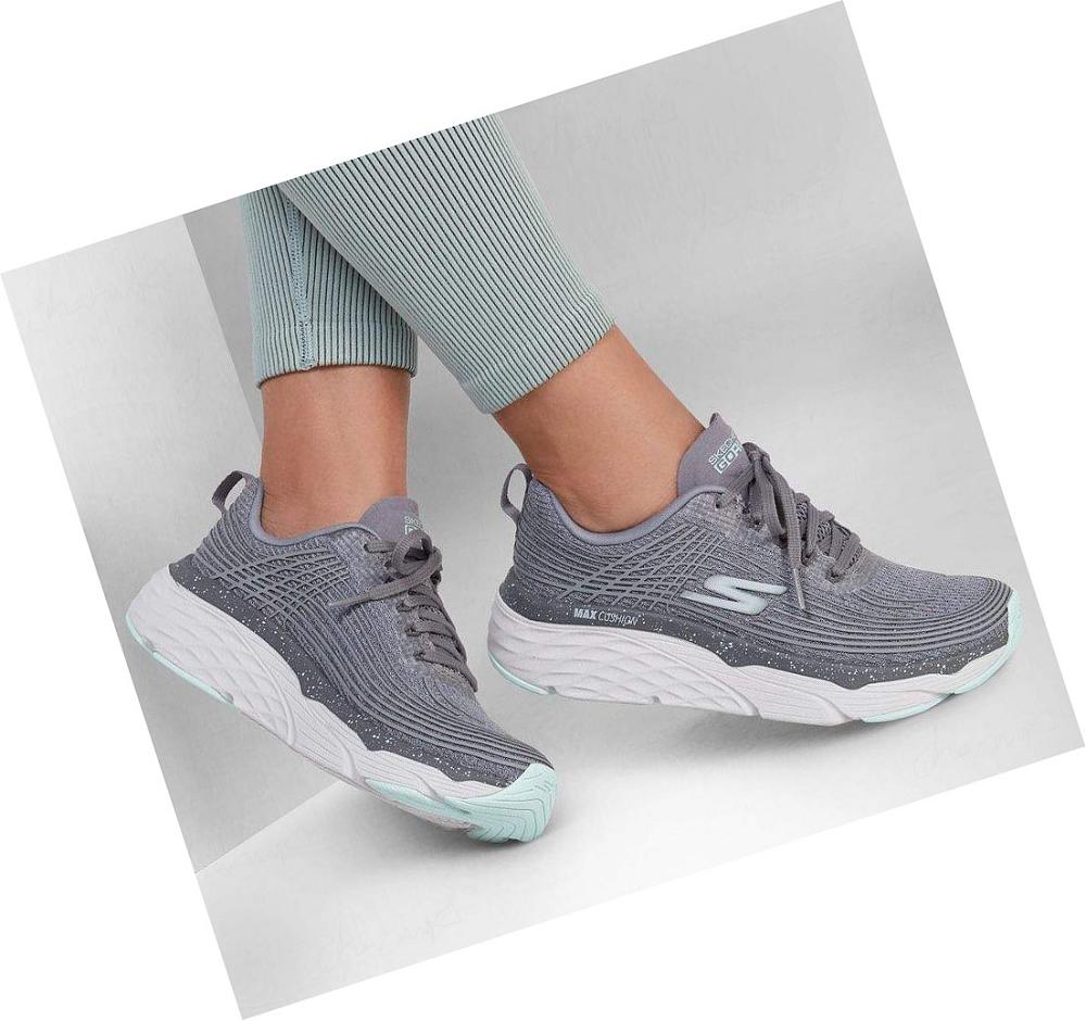 Zapatillas Deportivos Skechers Max Cushioning Elite - Your Planet Mujer Gris Turquesa | T3T3B_AR