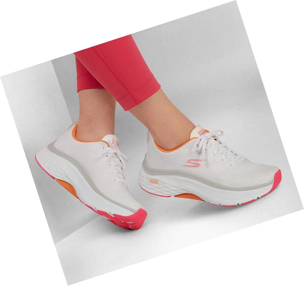 Zapatillas Deportivos Skechers Max Cushioning Arch Fit Mujer Blancas | T5ATA_AR