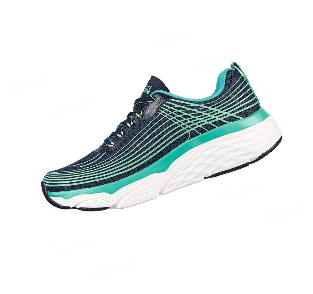 Zapatillas Deportivos Skechers Max Cushioning Elite Mujer Azul Marino Turquesa | T6190_AR