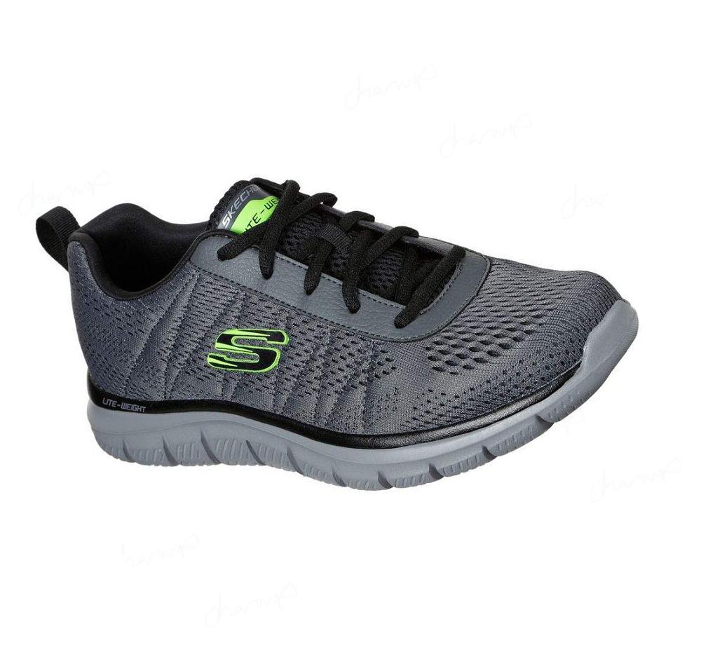 Zapatillas Deportivos Skechers Pista - Moulton Hombre Gris Negras | A2390_AR