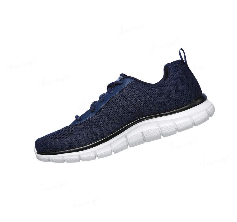 Zapatillas Deportivos Skechers Pista - Moulton Hombre Azul Marino Naranjas | A23TQ_AR