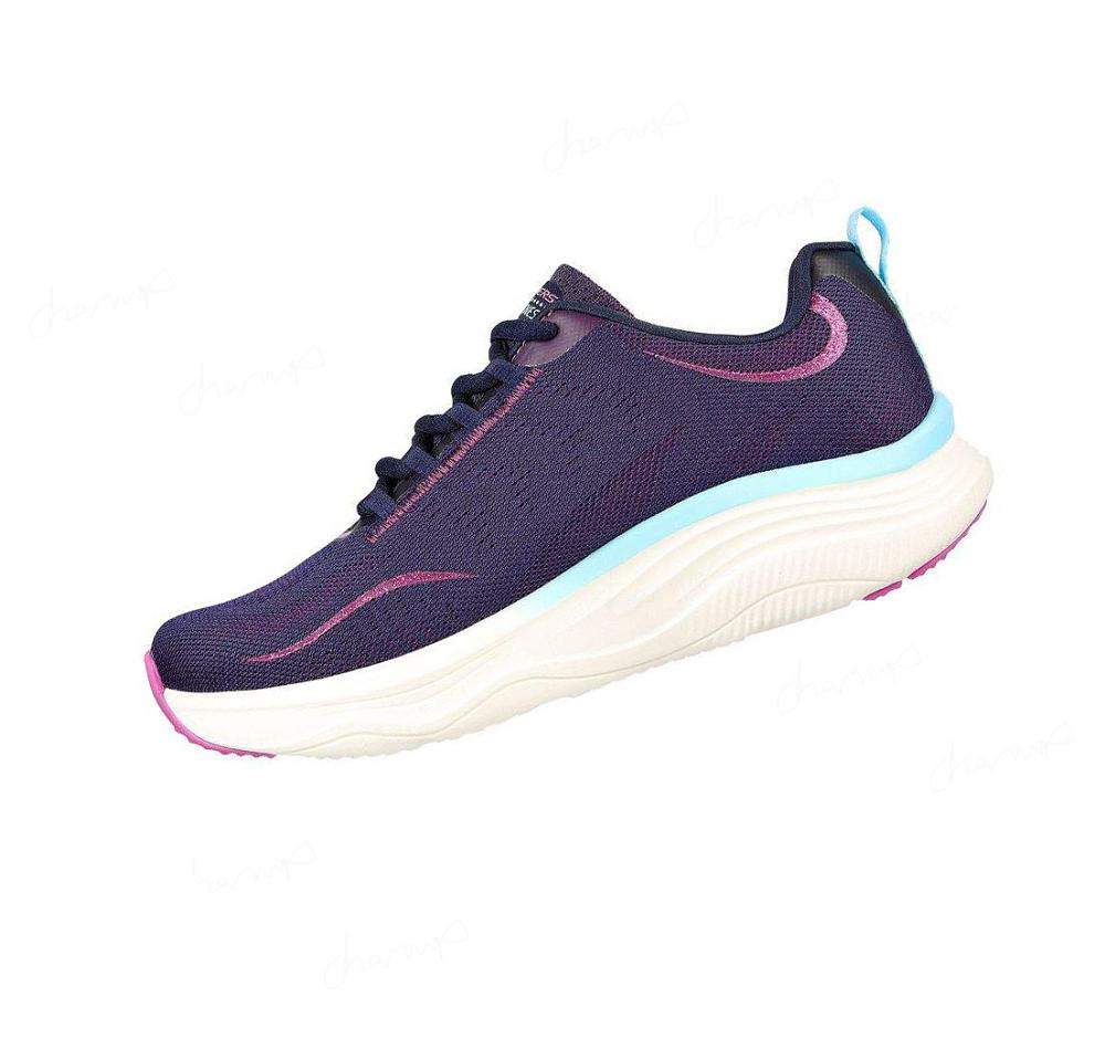 Zapatillas Deportivos Skechers Relaxed Fit: D'Lux Fitness Mujer Azul Marino Moradas | 3123P_AR