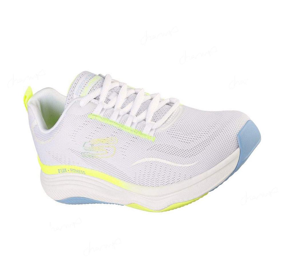 Zapatillas Deportivos Skechers Relaxed Fit: D\'Lux Fitness Mujer Blancas Multicolor | 31A8K_AR