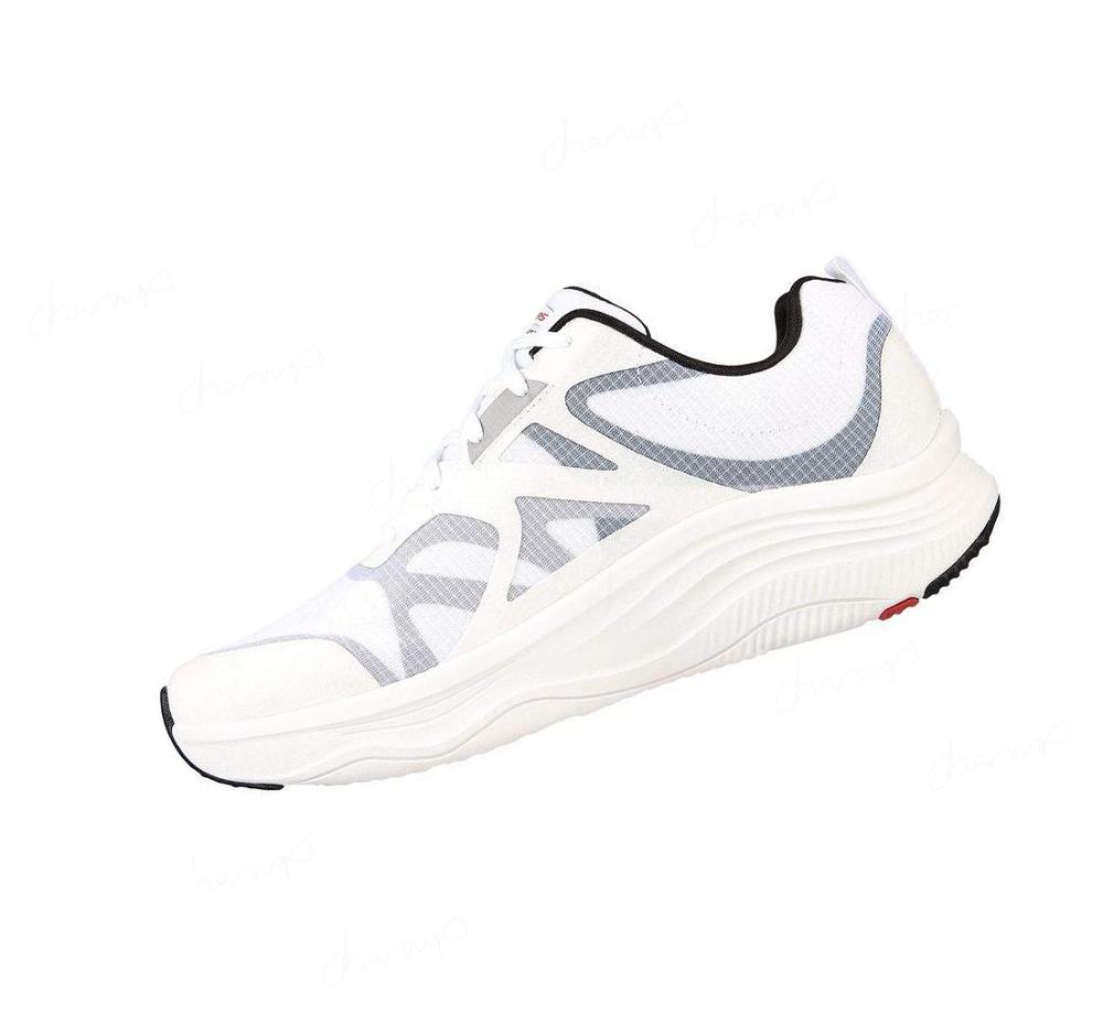 Zapatillas Deportivos Skechers Relaxed Fit: D'Lux Fitness Hombre Blancas Negras Rojas | 5T8TB_AR