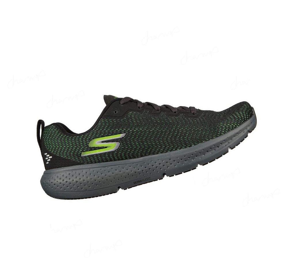 Zapatillas Deportivos Skechers Relaxed Fit®: GO RUN® Supersonic Hombre Negras Verde | AT12L_AR