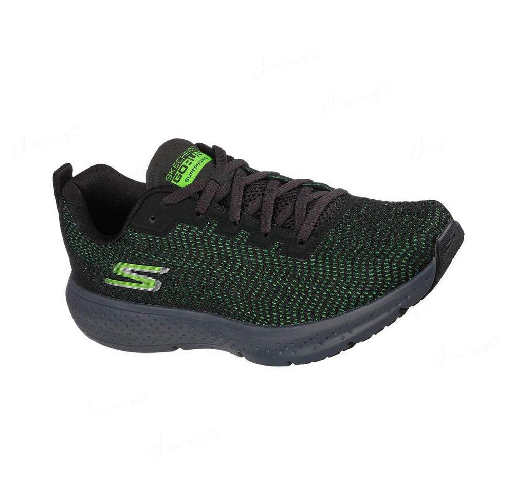 Zapatillas Deportivos Skechers Relaxed Fit®: GO RUN® Supersonic Hombre Negras Verde | AT12L_AR