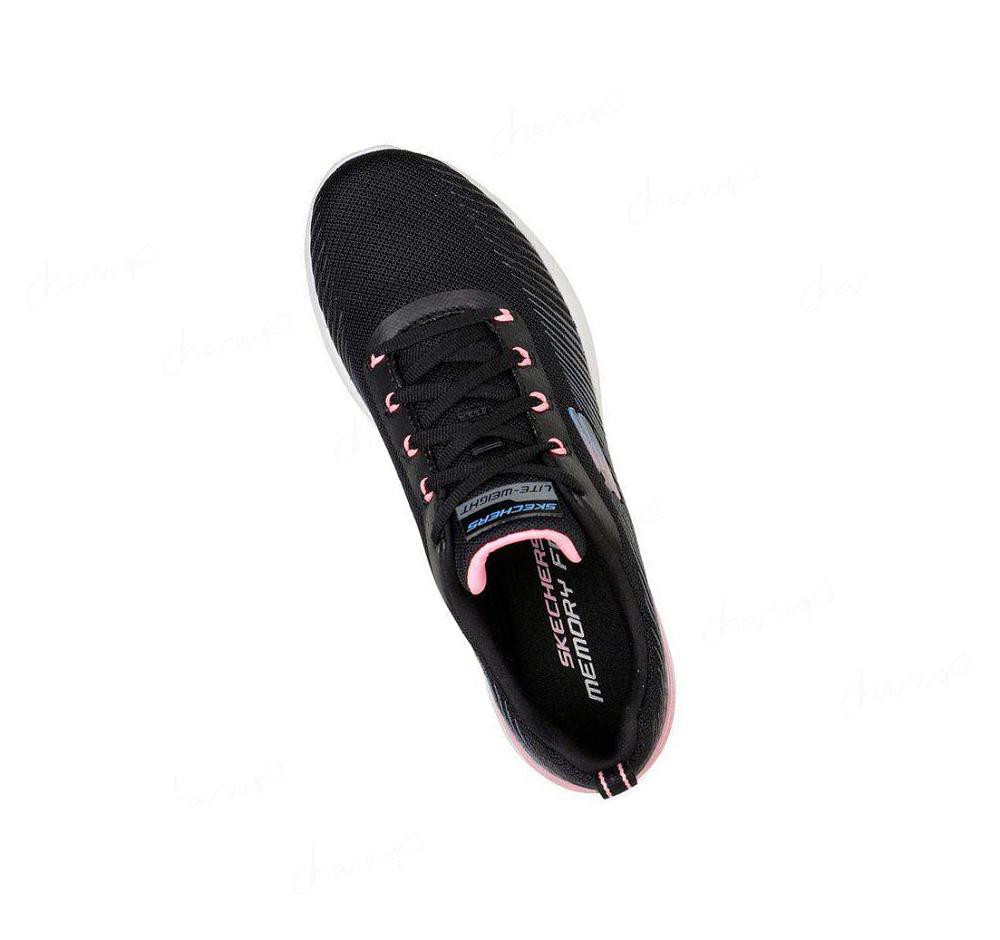 Zapatillas Deportivos Skechers Skech-Air Dynamight - Luminosity Mujer Negras Rosas | 38230_AR