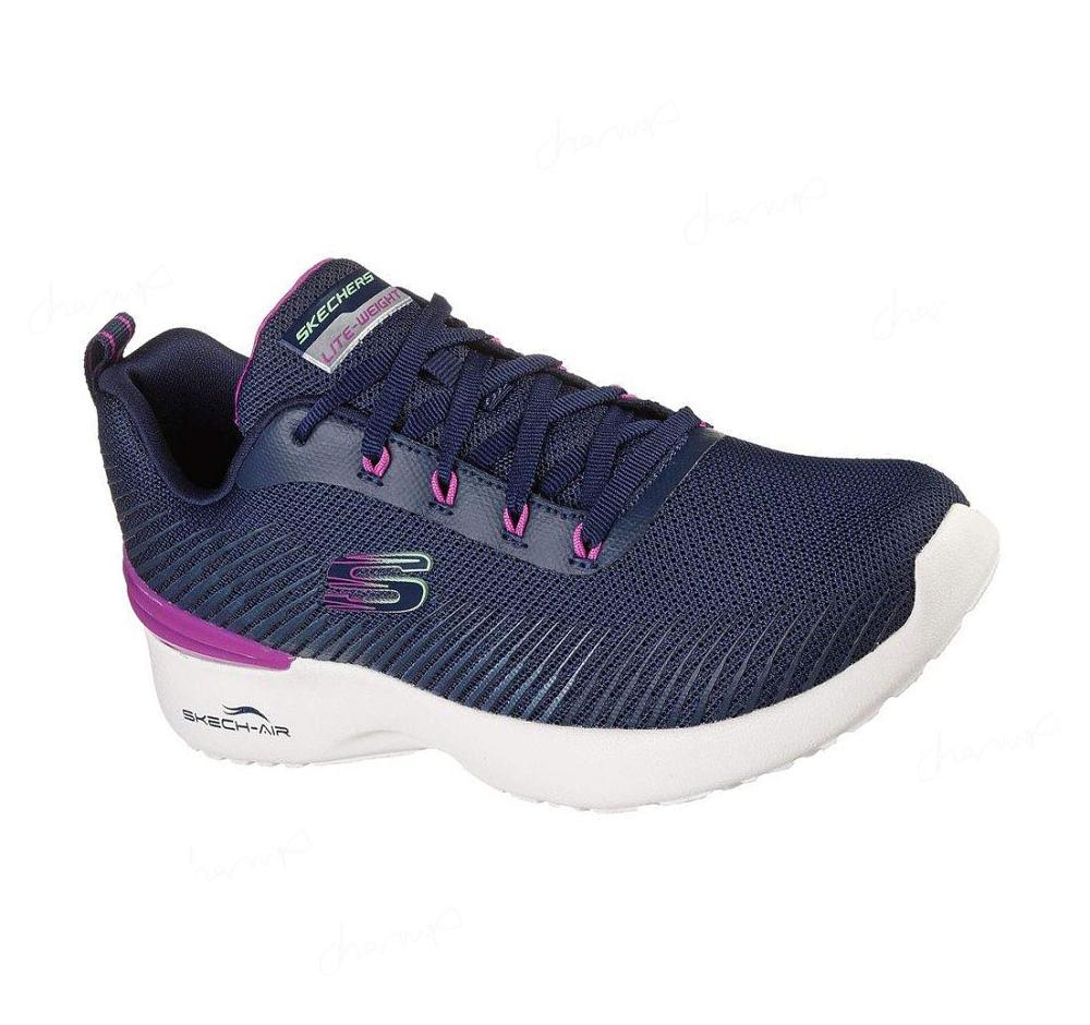 Zapatillas Deportivos Skechers Skech-Air Dynamight - Luminosity Mujer Azul Marino Moradas | 38T3Q_AR