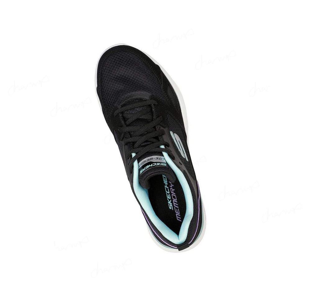 Zapatillas Deportivos Skechers Skech-Air Dynamight - Carefree Way Mujer Negras Verde Menta | 3T230_AR