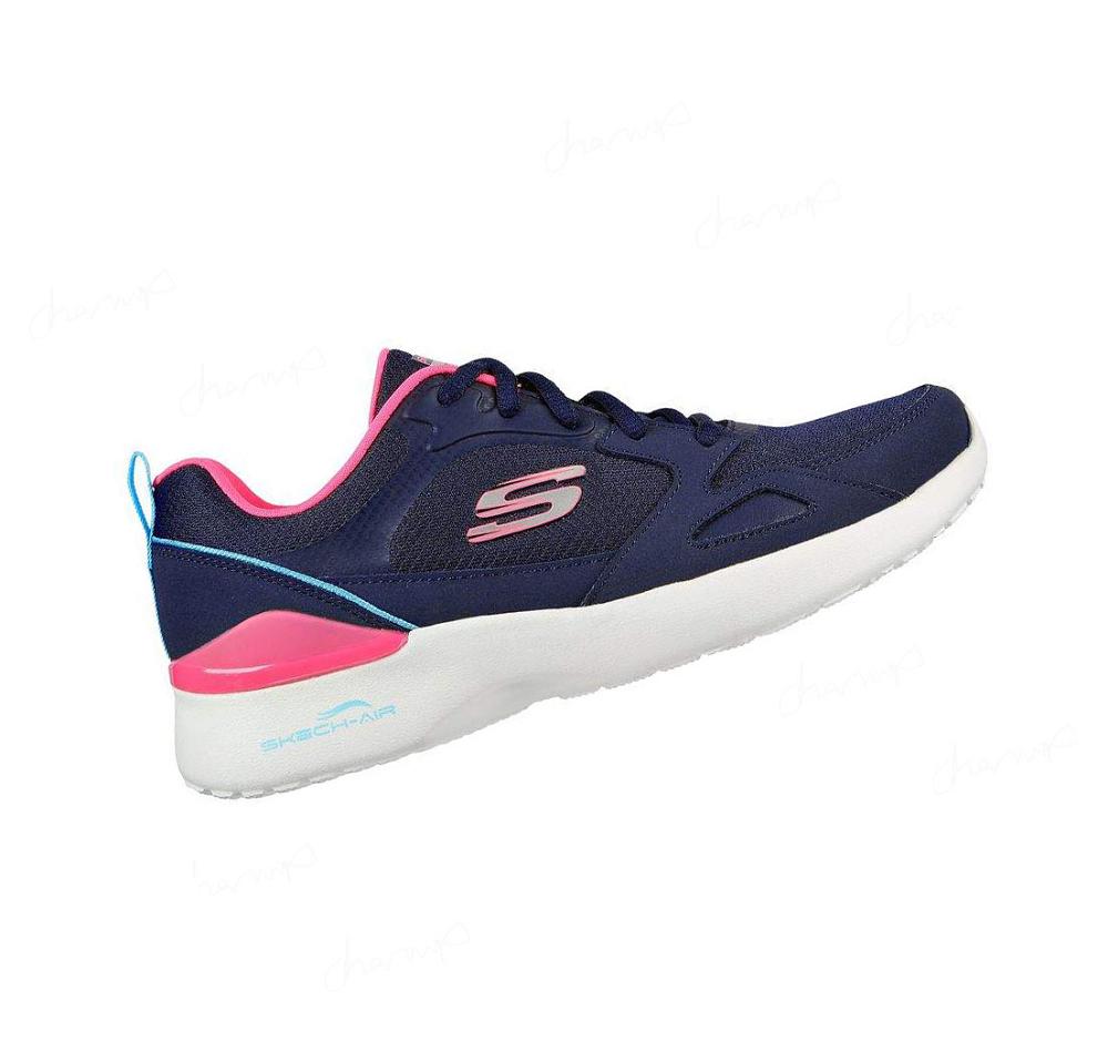 Zapatillas Deportivos Skechers Skech-Air Dynamight - Carefree Way Mujer Azul Marino Rosas | 3TA8W_AR