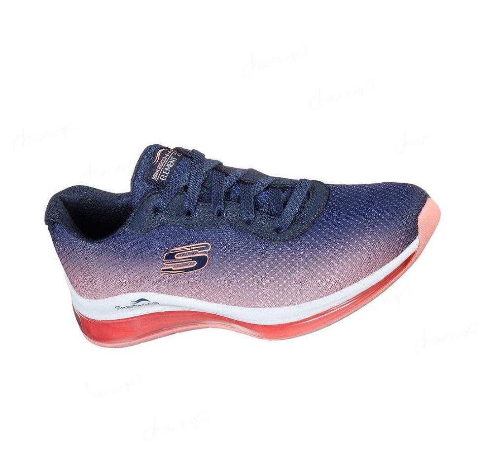 Zapatillas Deportivos Skechers Skech-Air Element 2.0 Mujer Azul Marino Rosas | A0A85_AR