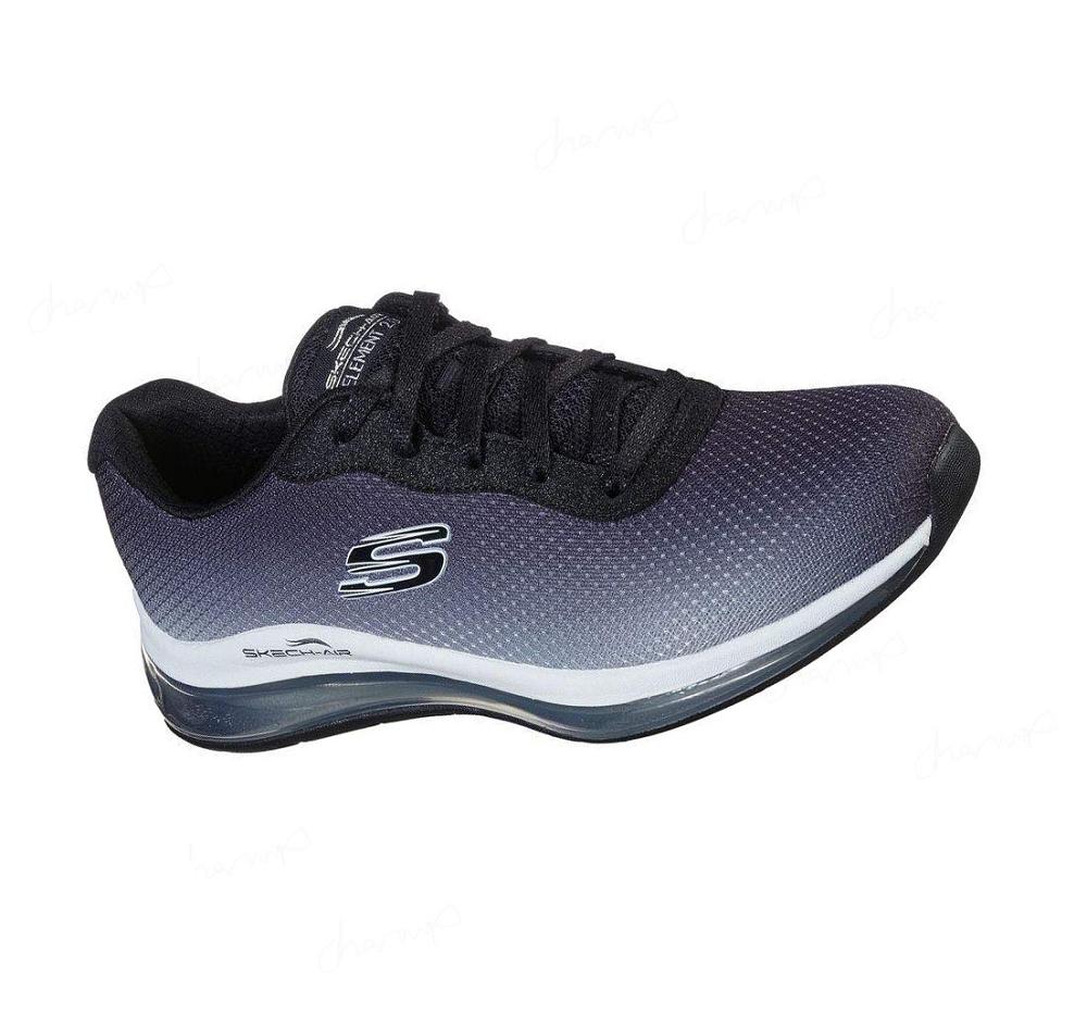 Zapatillas Deportivos Skechers Skech-Air Element 2.0 Mujer Negras Blancas | T009B_AR