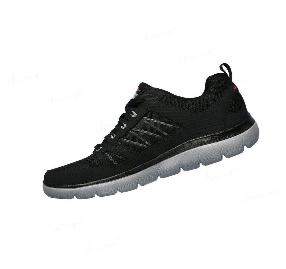 Zapatillas Deportivos Skechers Summits - New World Hombre Negras Gris | A325X_AR