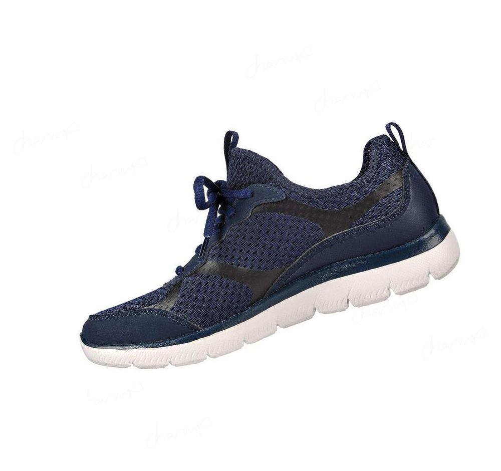 Zapatillas Deportivos Skechers Summits - Free Classics Mujer Azul Marino | TTT3Q_AR