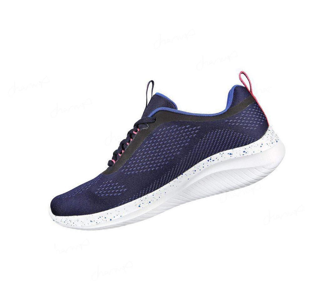 Zapatillas Deportivos Skechers Ultra Flex 3.0 - New Horizon Mujer Azul Marino Rosas | IAA9E_AR