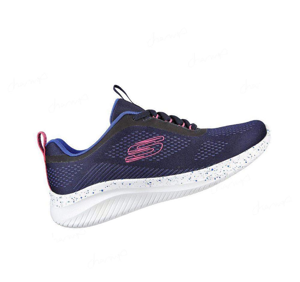 Zapatillas Deportivos Skechers Ultra Flex 3.0 - New Horizon Mujer Azul Marino Rosas | IAA9E_AR