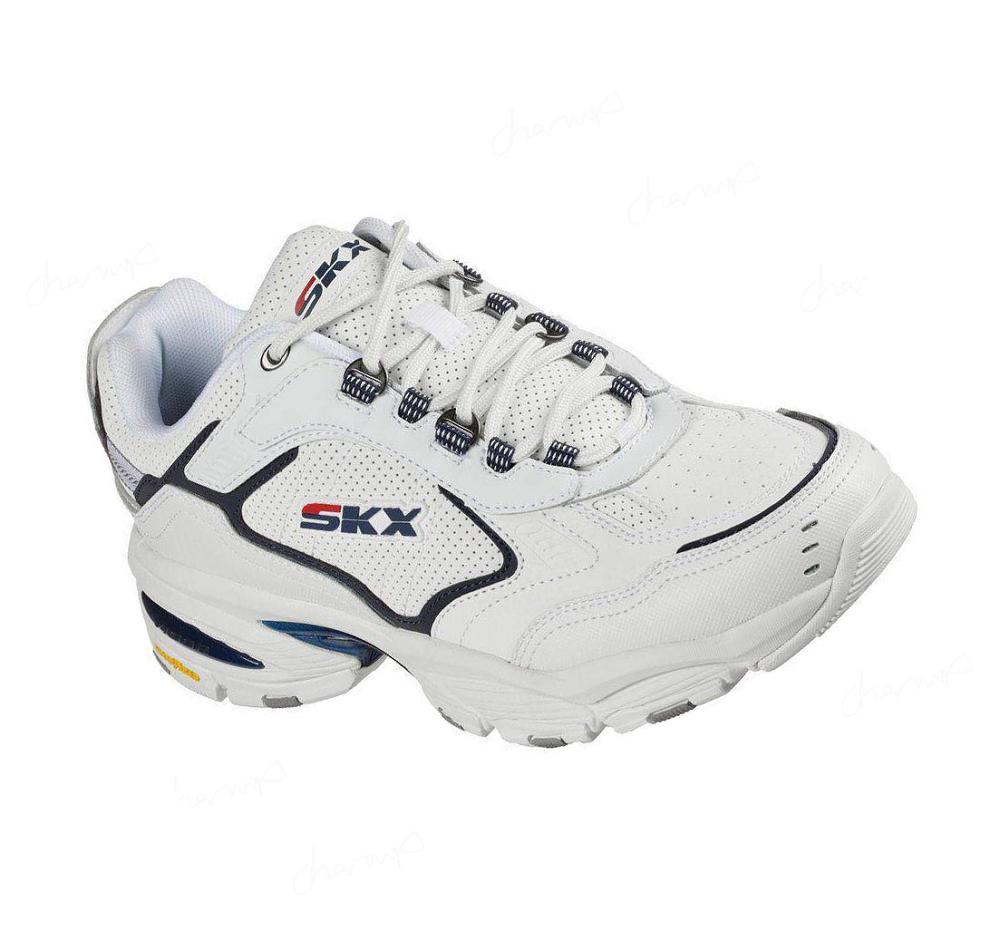 Zapatillas Deportivos Skechers Vigor 3.0 - Linwell Hombre Blancas Azul Marino | 368TG_AR