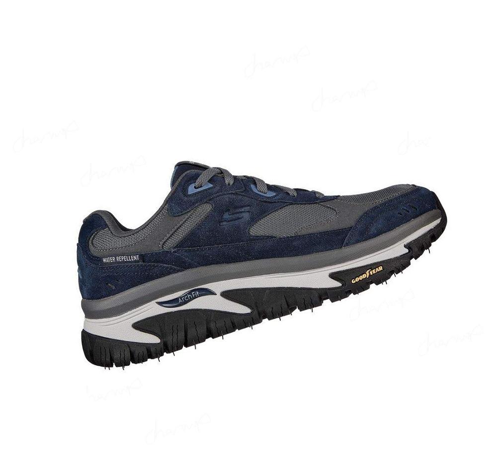 Zapatillas Para Caminar Skechers Arch Fit Carretera Walker Hombre Azul Marino Gris | 6062W_AR