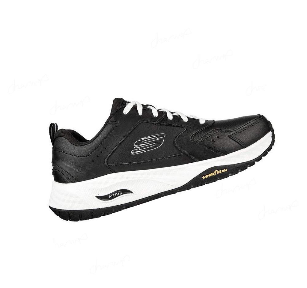 Zapatillas Para Caminar Skechers Arch Fit Multi Deporte Hombre Negras Blancas | 6100C_AR