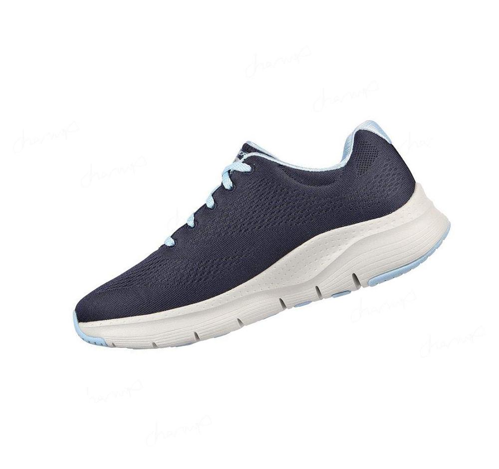 Zapatillas Para Caminar Skechers Arch Fit - Big Appeal Mujer Azul Marino Azules Claro | A1980_AR