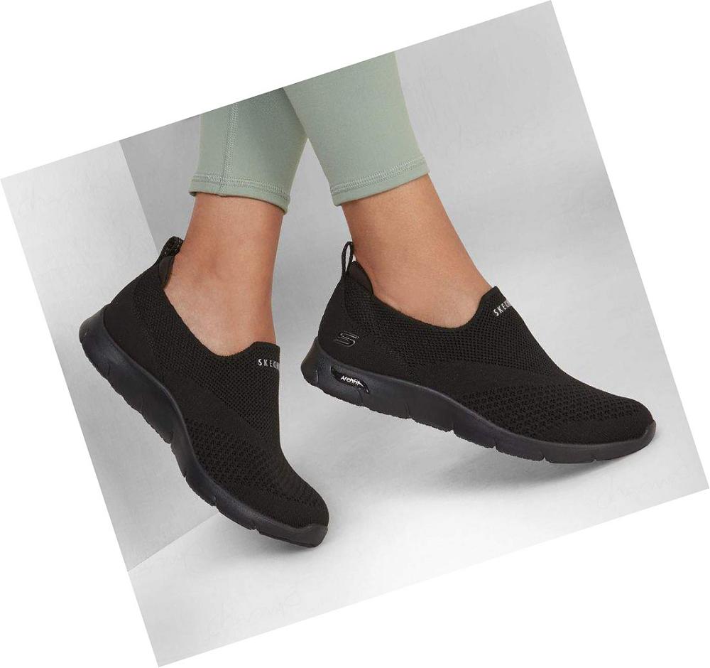 Zapatillas Para Caminar Skechers Arch Fit Refine - Don't Go Mujer Negras | A1998_AR