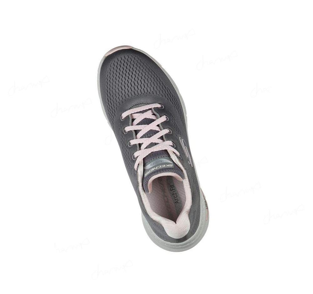 Zapatillas Para Caminar Skechers Arch Fit - Big Appeal Mujer Gris Rosas | A1A8L_AR