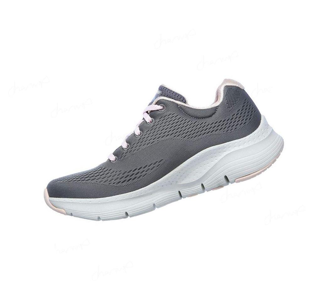 Zapatillas Para Caminar Skechers Arch Fit - Big Appeal Mujer Gris Rosas | A1A8L_AR