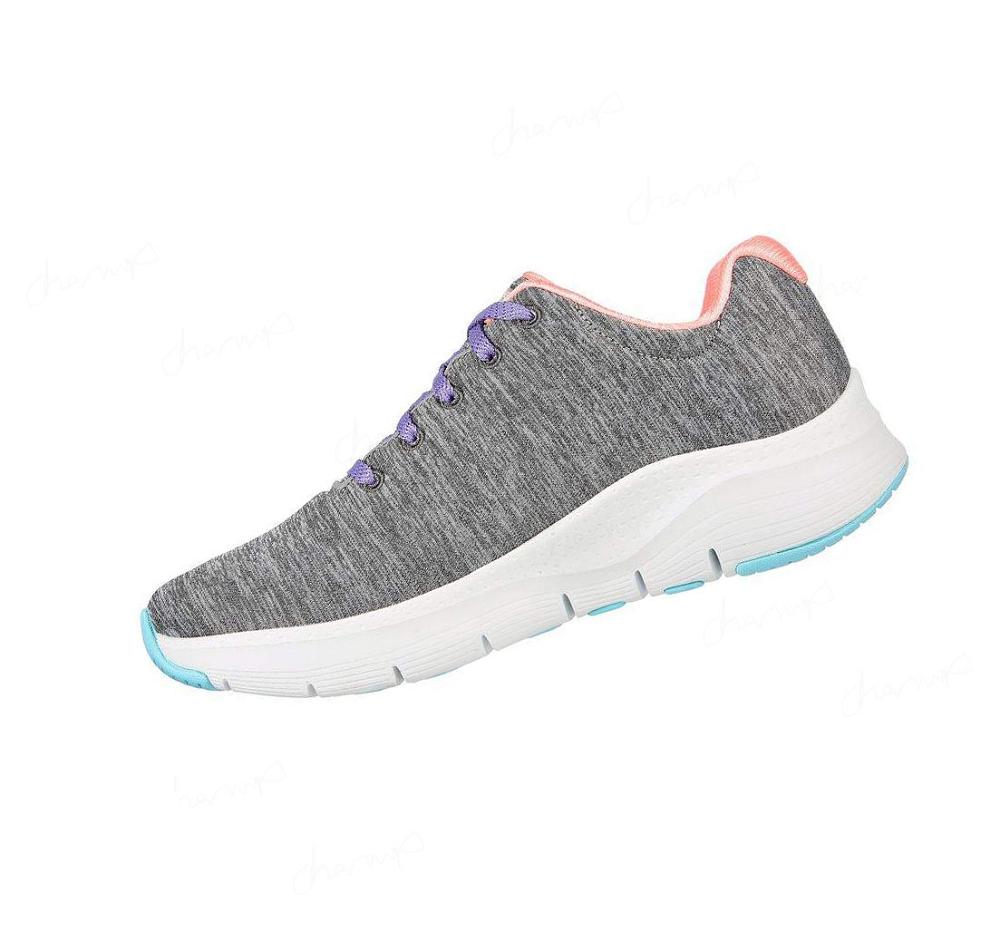 Zapatillas Para Caminar Skechers Arch Fit - Pillow Walker Mujer Gris Multicolor | A5T3D_AR