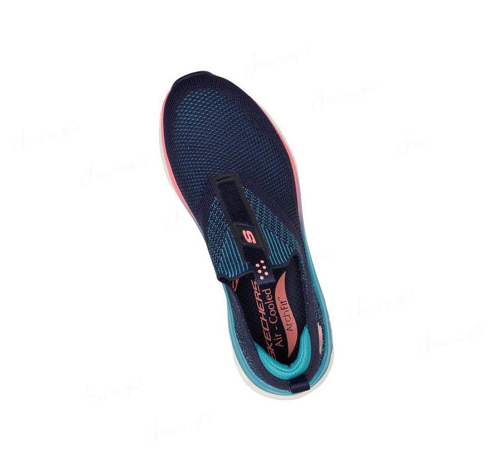 Zapatillas Para Caminar Skechers Arch Fit Glide-Step Mujer Azul Marino Multicolor | A8T33_AR