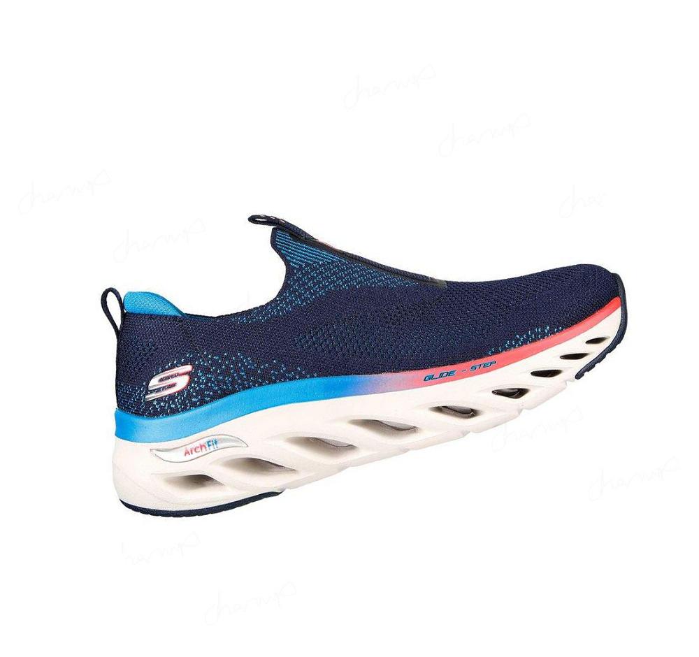 Zapatillas Para Caminar Skechers Arch Fit Glide-Step Mujer Azul Marino Multicolor | A8T33_AR