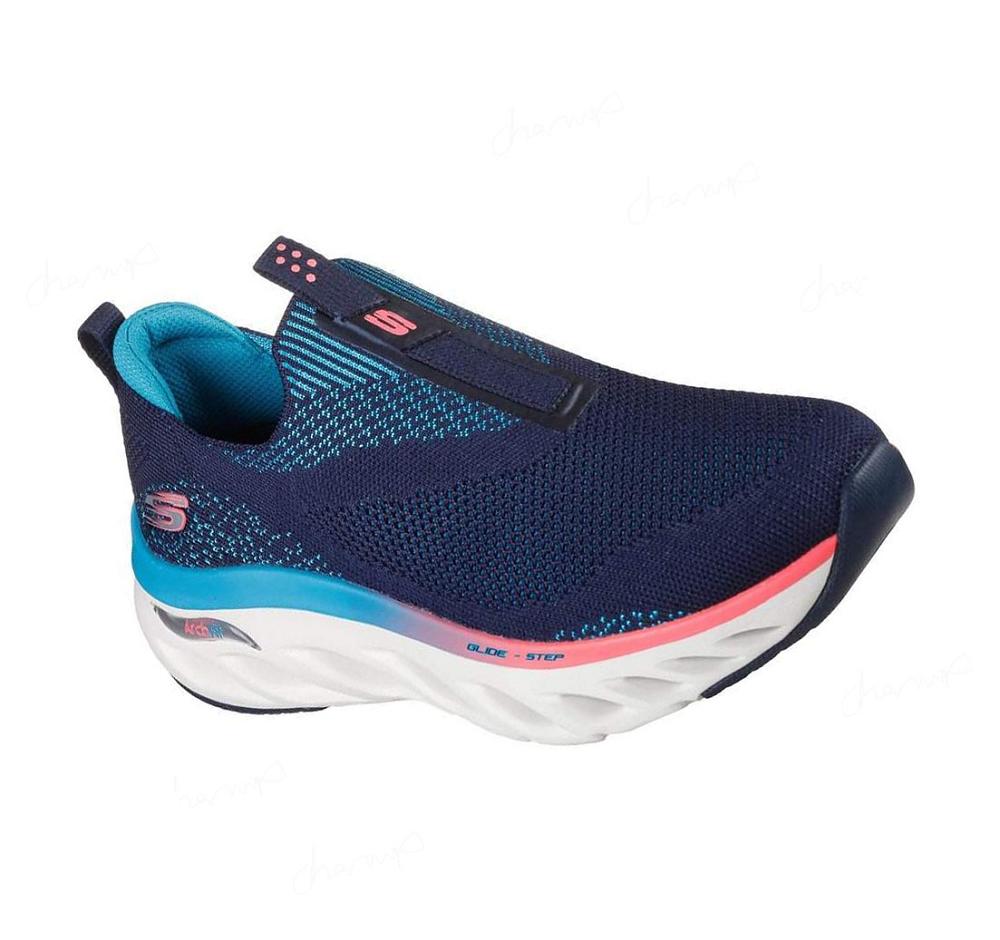 Zapatillas Para Caminar Skechers Arch Fit Glide-Step Mujer Azul Marino Multicolor | A8T33_AR