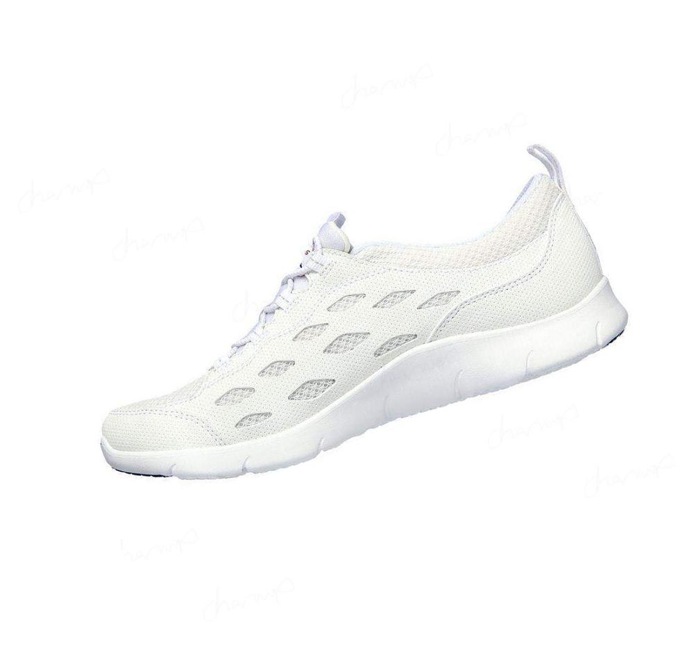 Zapatillas Para Caminar Skechers Arch Fit Refine Mujer Blancas Azul Marino | AATAK_AR