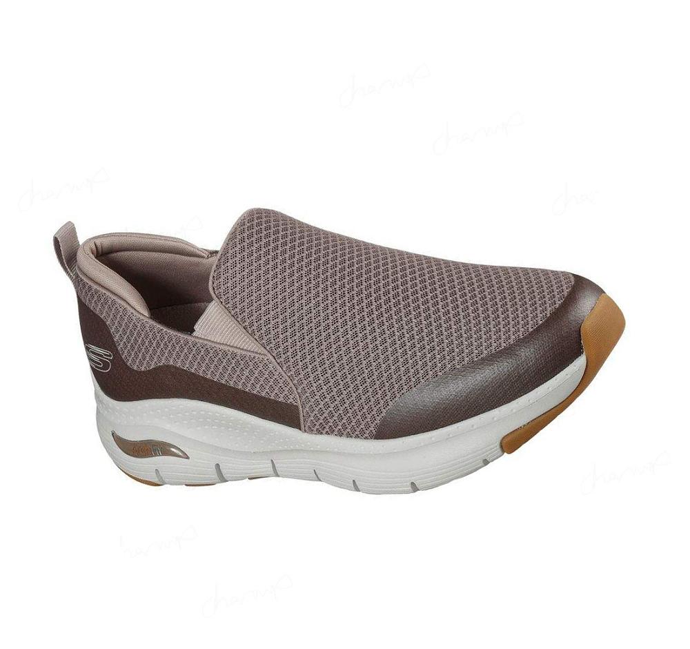 Zapatillas Para Caminar Skechers Arch Fit - Banlin Hombre Marrones | I0325_AR