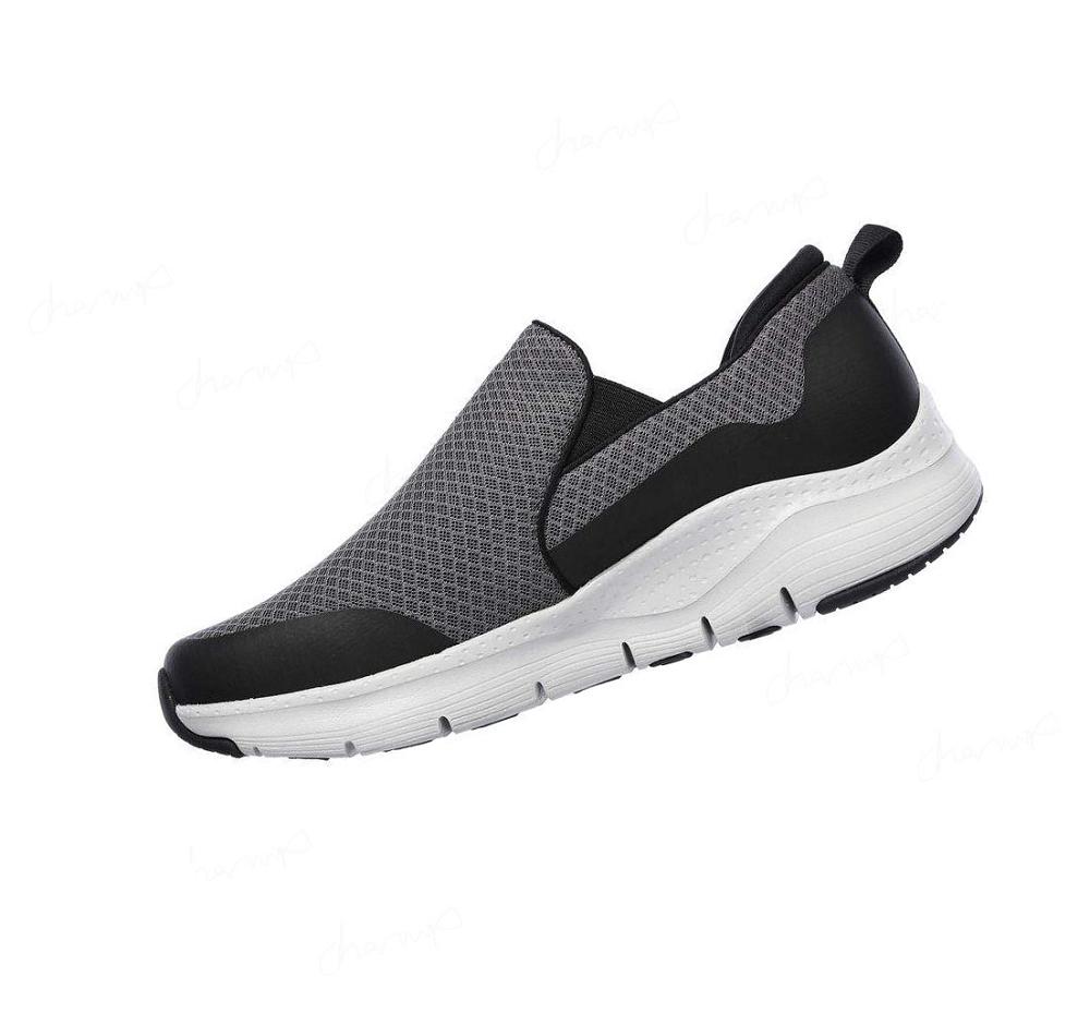 Zapatillas Para Caminar Skechers Arch Fit - Banlin Hombre Gris Negras | I05TD_AR