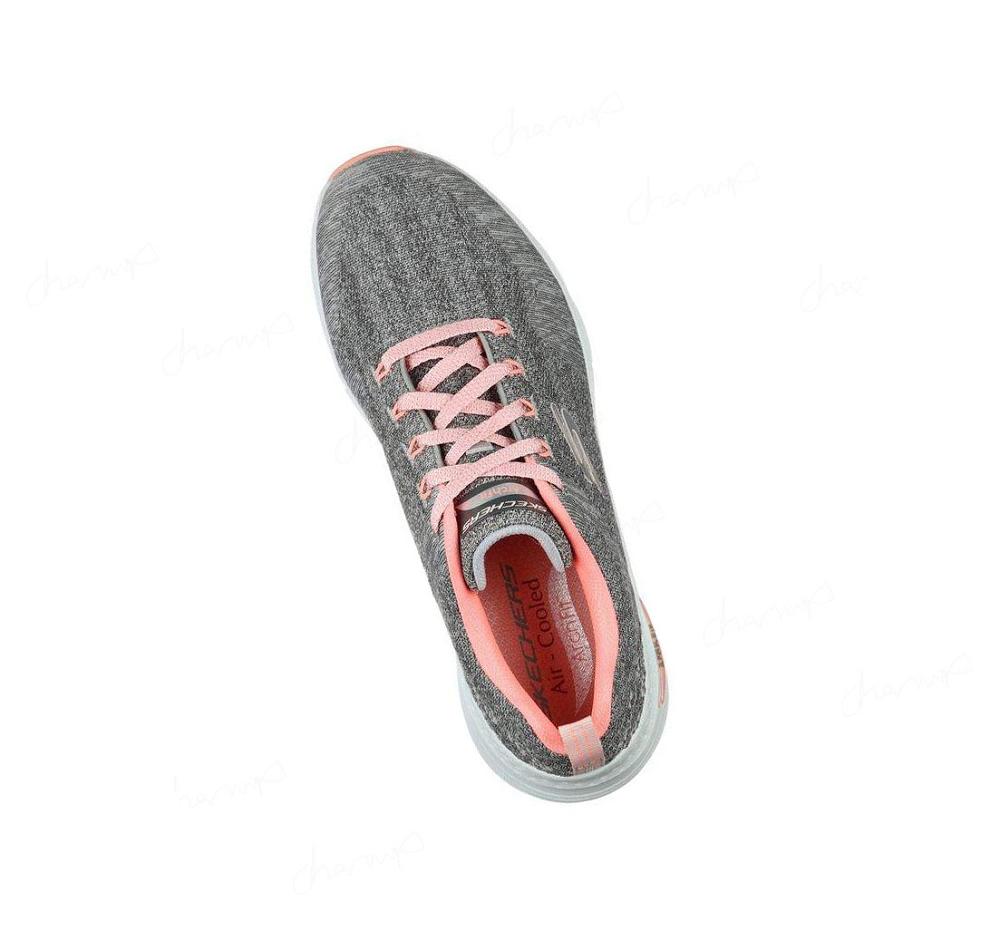 Zapatillas Para Caminar Skechers Arch Fit - Comfy Wave Mujer Gris Rosas | T069D_AR