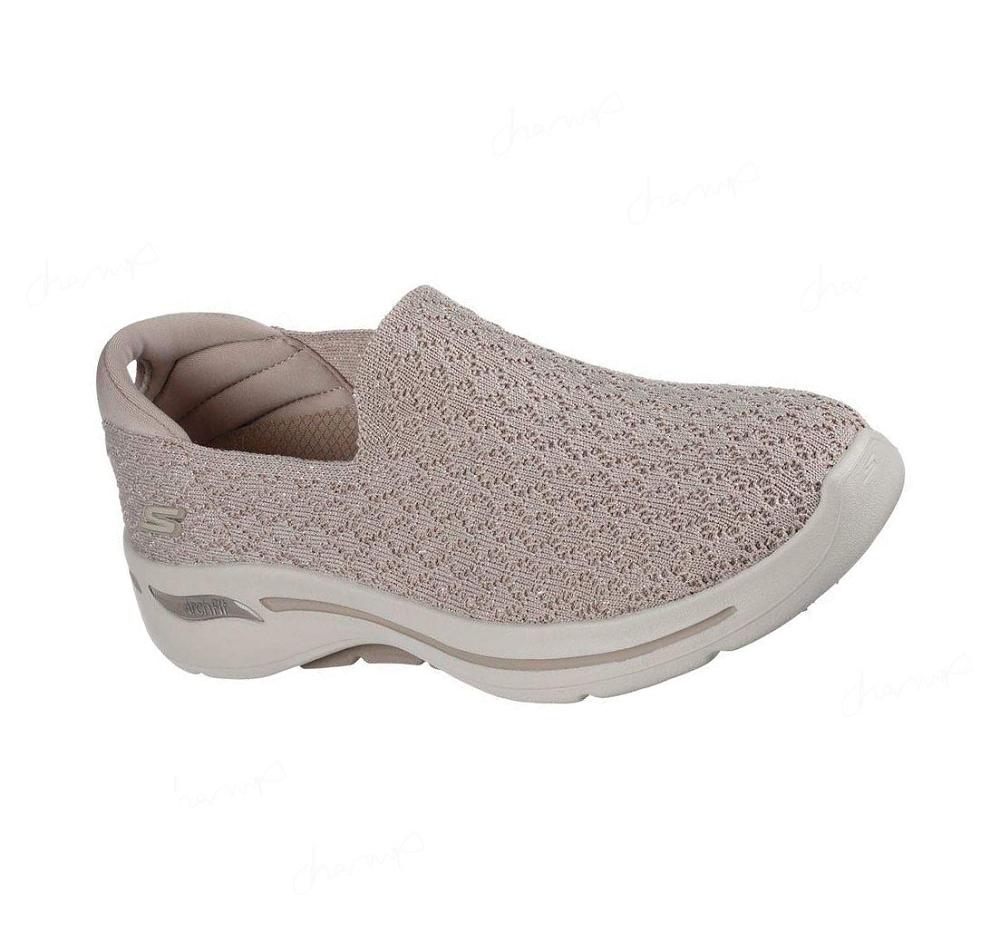 Zapatillas Para Caminar Skechers GO WALK Arch Fit Mujer Gris Marrones | 502AL_AR