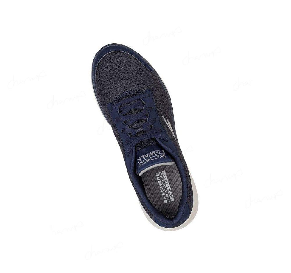 Zapatillas Para Caminar Skechers GO WALK 6 - Roca Hombre Azul Marino | 5039G_AR