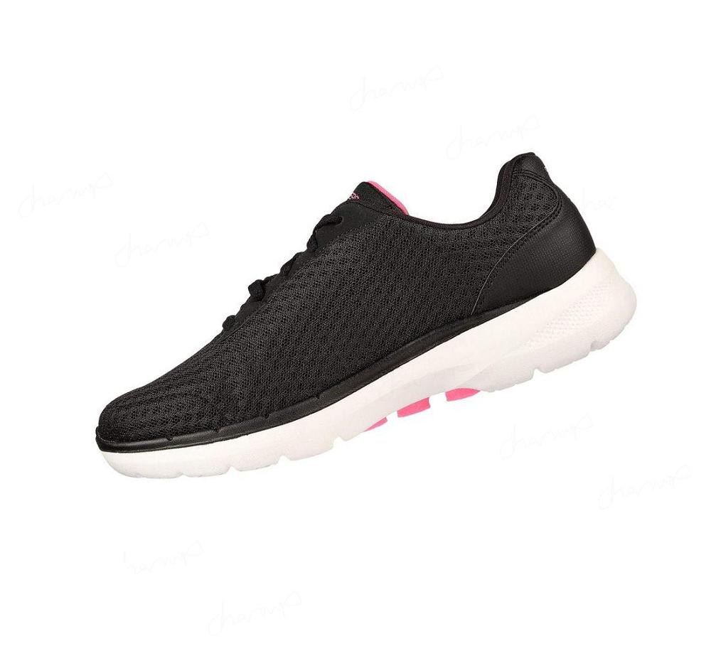 Zapatillas Para Caminar Skechers GO WALK 6 - Iconic Vision Mujer Negras Rosas | 5598L_AR