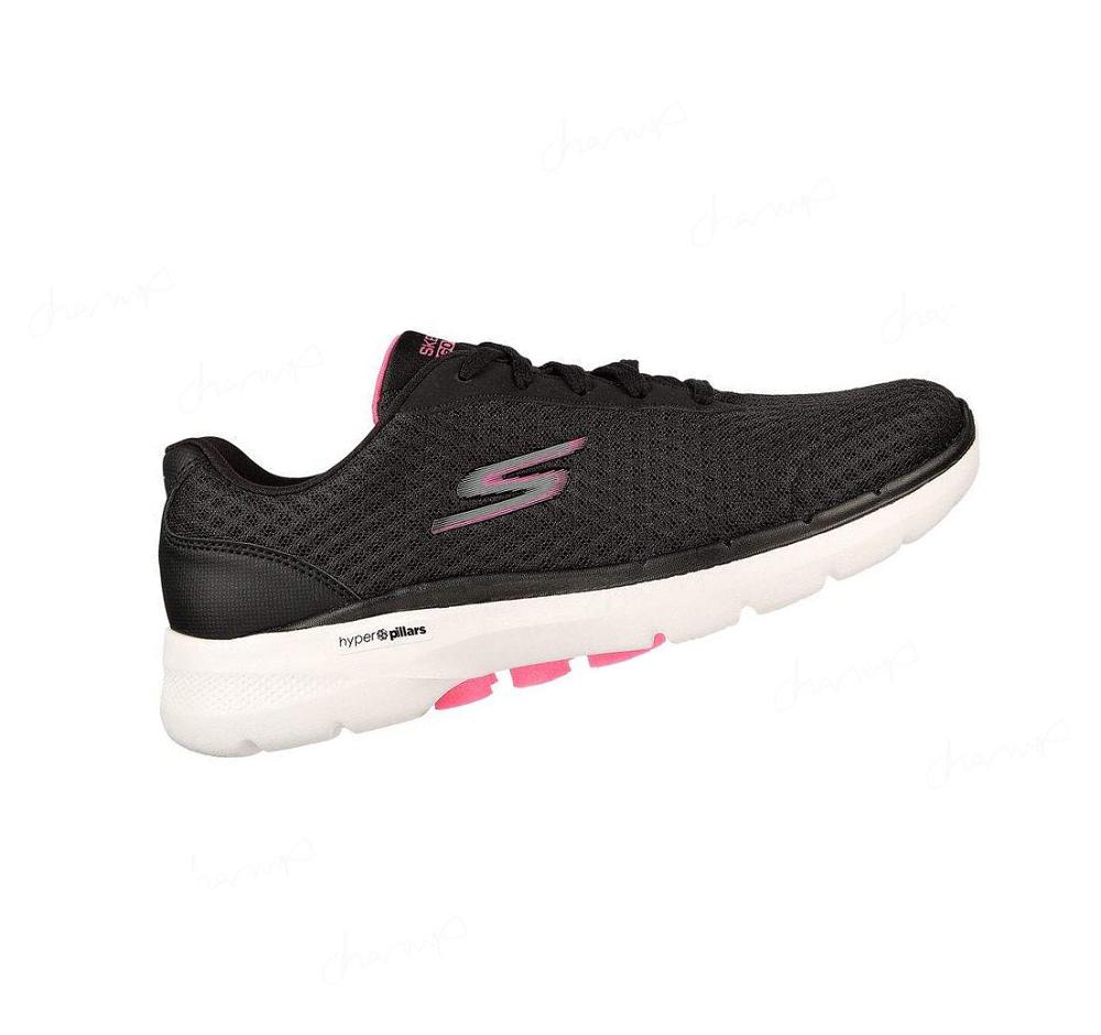 Zapatillas Para Caminar Skechers GO WALK 6 - Iconic Vision Mujer Negras Rosas | 5598L_AR