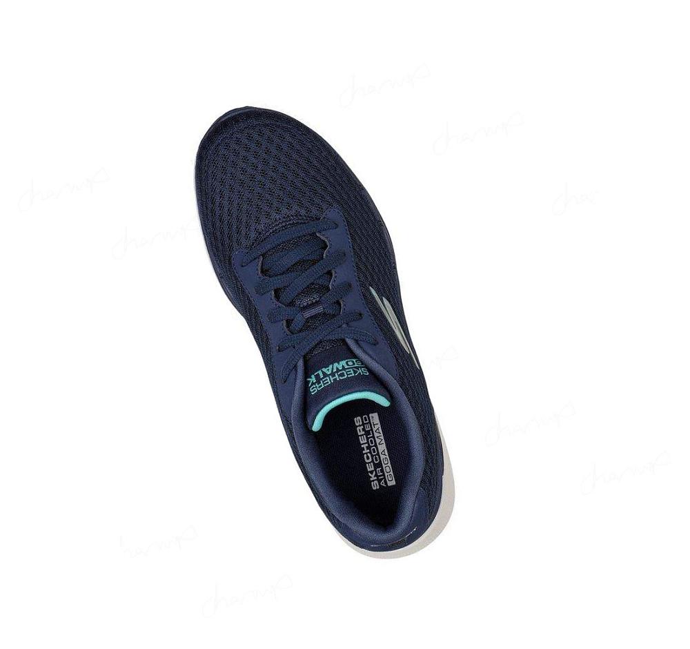 Zapatillas Para Caminar Skechers GO WALK 6 - Iconic Vision Mujer Azul Marino Turquesa | 5623A_AR