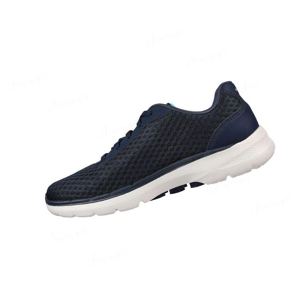 Zapatillas Para Caminar Skechers GO WALK 6 - Iconic Vision Mujer Azul Marino Turquesa | 5623A_AR