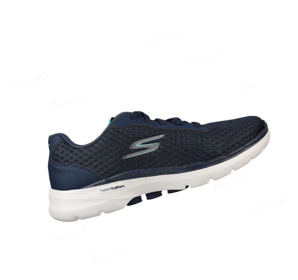 Zapatillas Para Caminar Skechers GO WALK 6 - Iconic Vision Mujer Azul Marino Turquesa | 5623A_AR