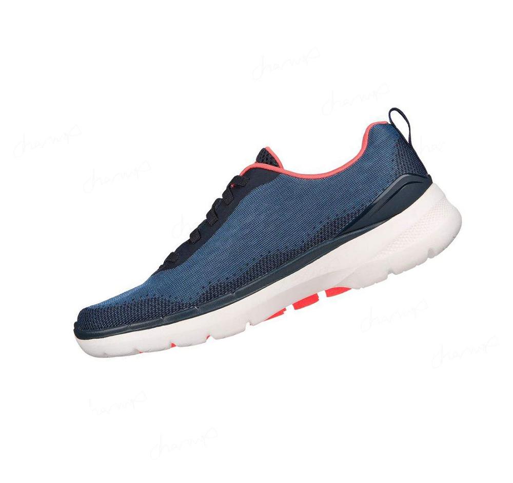 Zapatillas Para Caminar Skechers GO WALK 6 - Spring Horizon Mujer Azul Marino Coral | 5698W_AR