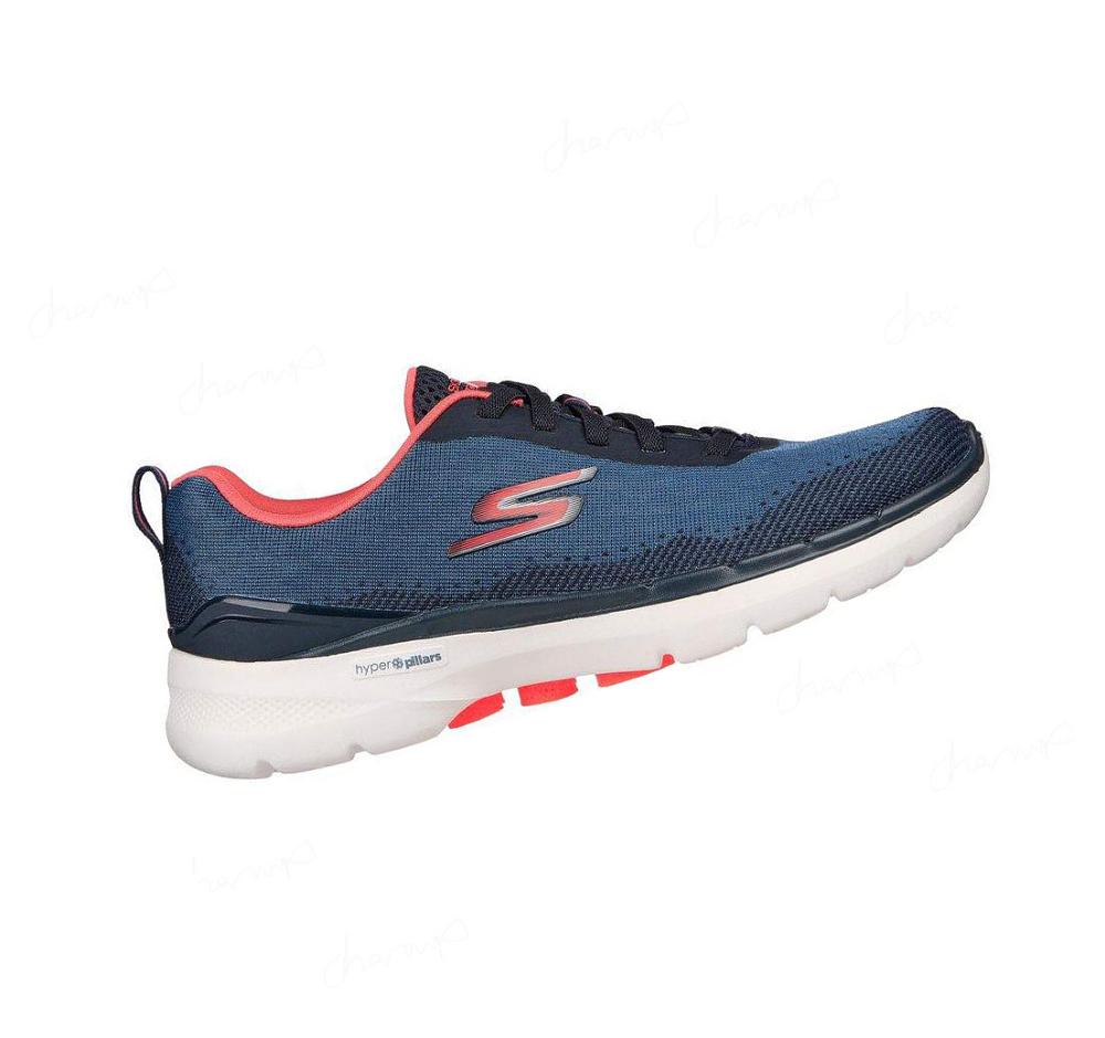 Zapatillas Para Caminar Skechers GO WALK 6 - Spring Horizon Mujer Azul Marino Coral | 5698W_AR